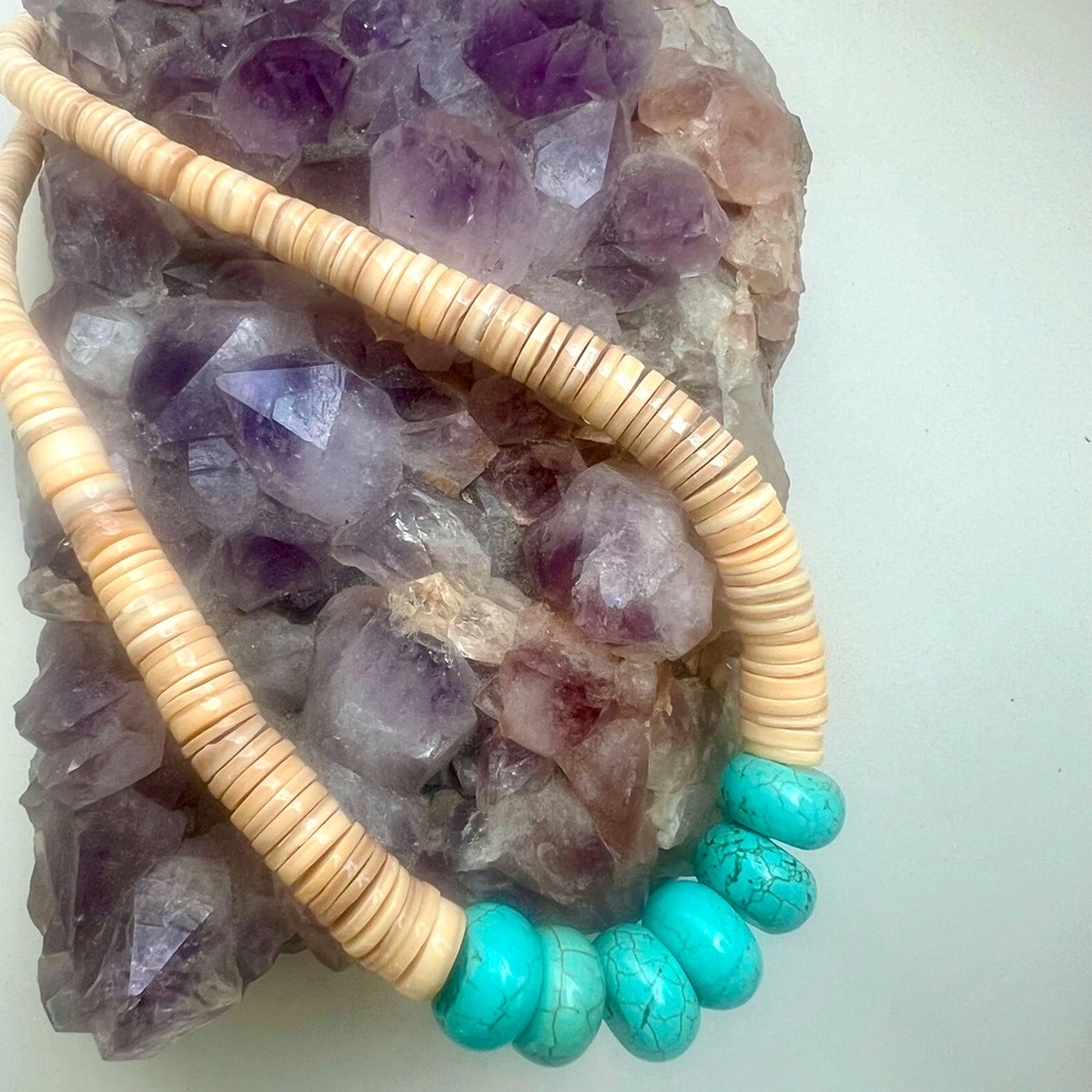 Turquoise and Shell Necklace